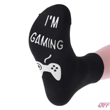 Зимние Хлопковые гольфы унисекс для женщин и мужчин; забавные носки с надписями; подарок для геймеров и влюбленных; однотонные домашние носки-тапочки в стиле Харадзюку