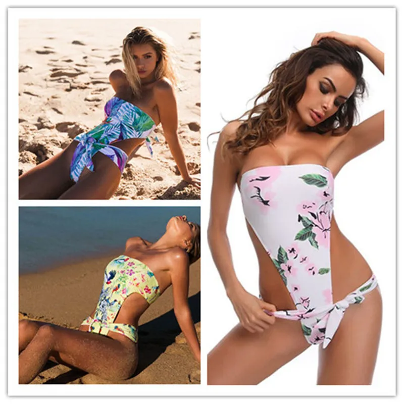 

YIEAVESS One Piece Swimwear Women's One-Piece Padding Swimsuit Pluse Siz Bathing Suit Drop Shipping