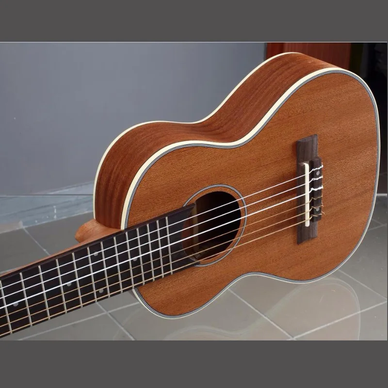 Skup Acouway 28 cal gitara Guitalele Guitarlele ukulele Sapele ciała 6 Strings 18 progi klasyczne pokrętło z opcjonalnym torba, tuner, capo