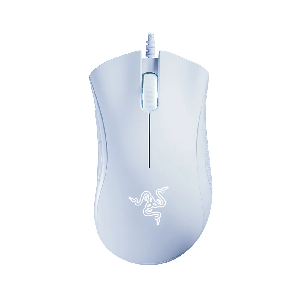 Razer DeathAdder Essential Wired Gaming Mouse 6400DPI Ergonomic Professional-Grade Optical Sensor Razer Mice For Computer Laptop - Цвет: White