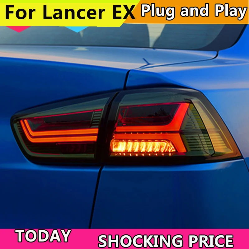 Taillights for Mitsubishi Lancer Ex Taillight of Audi A6 style lancer Taillamp With Led Moving Signal light Rearlight 2007-2018 Taillights for Mitsubishi Lancer Ex Taillight of Audi A6 style lancer Taillamp With Led Moving Signal light Rearlight 2007-2018