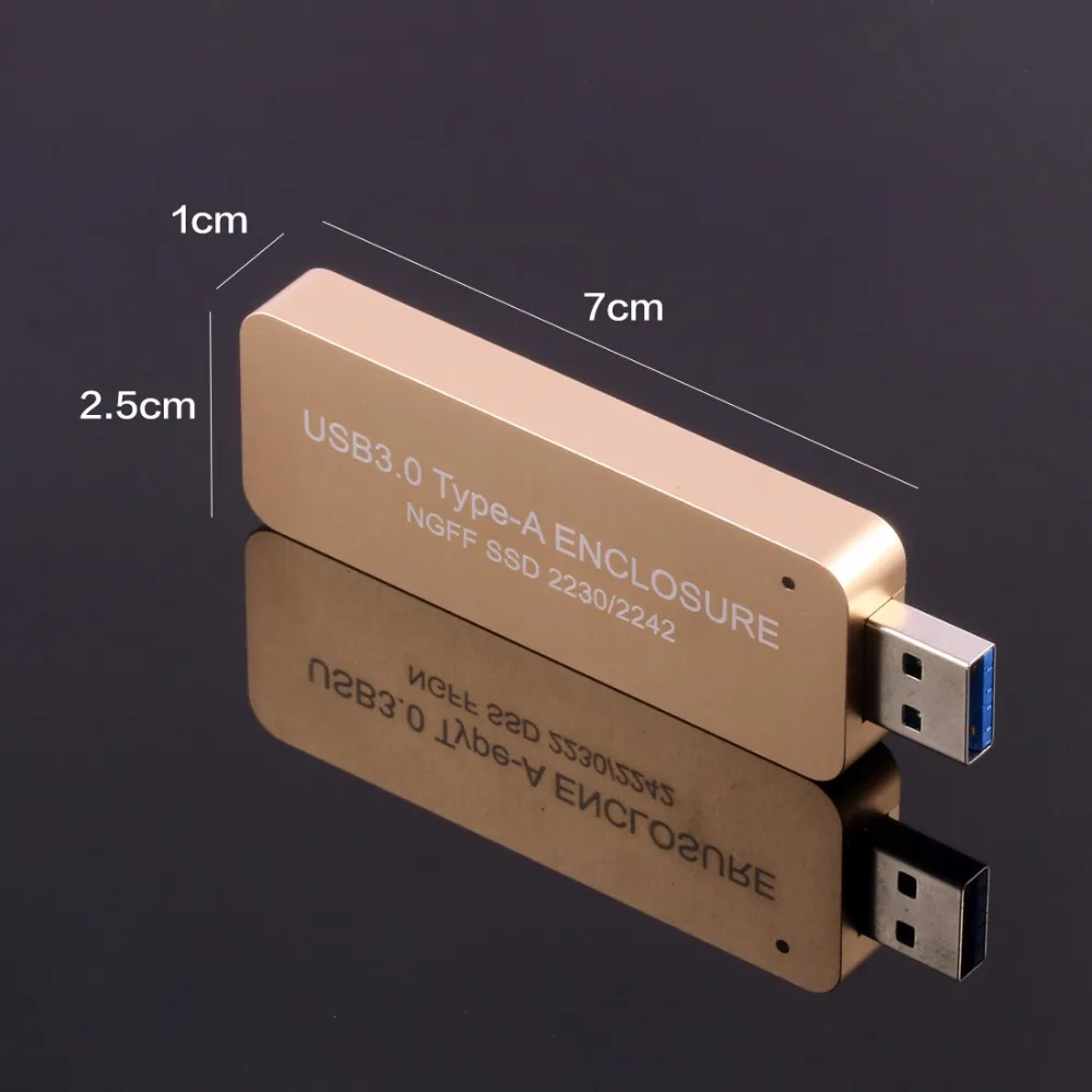 LM-841U USB3.0 TYPE-A TO SATA B-key SSD Enclosure Solid State Drive Hard Disk Adapter USB Enbedded for NGFF 2230/2242 Q19900/2