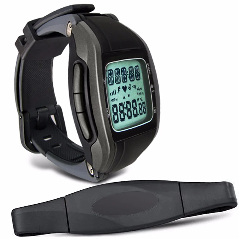 1 Wireless Heart Rate Monitor 30 ~ 240 bpm Range Chest Strap Pedometer Watch Fitness Belt Sport Calorie Fat Calculation Activity Tracker