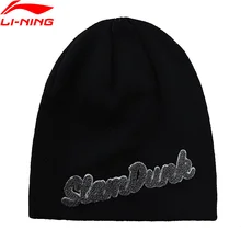 Li-Ning унисекс баскетбольная серия шапки теплые вязаные вещи для зимы удобные 22 см подкладка спортивные шапки AMZN024 EOND18
