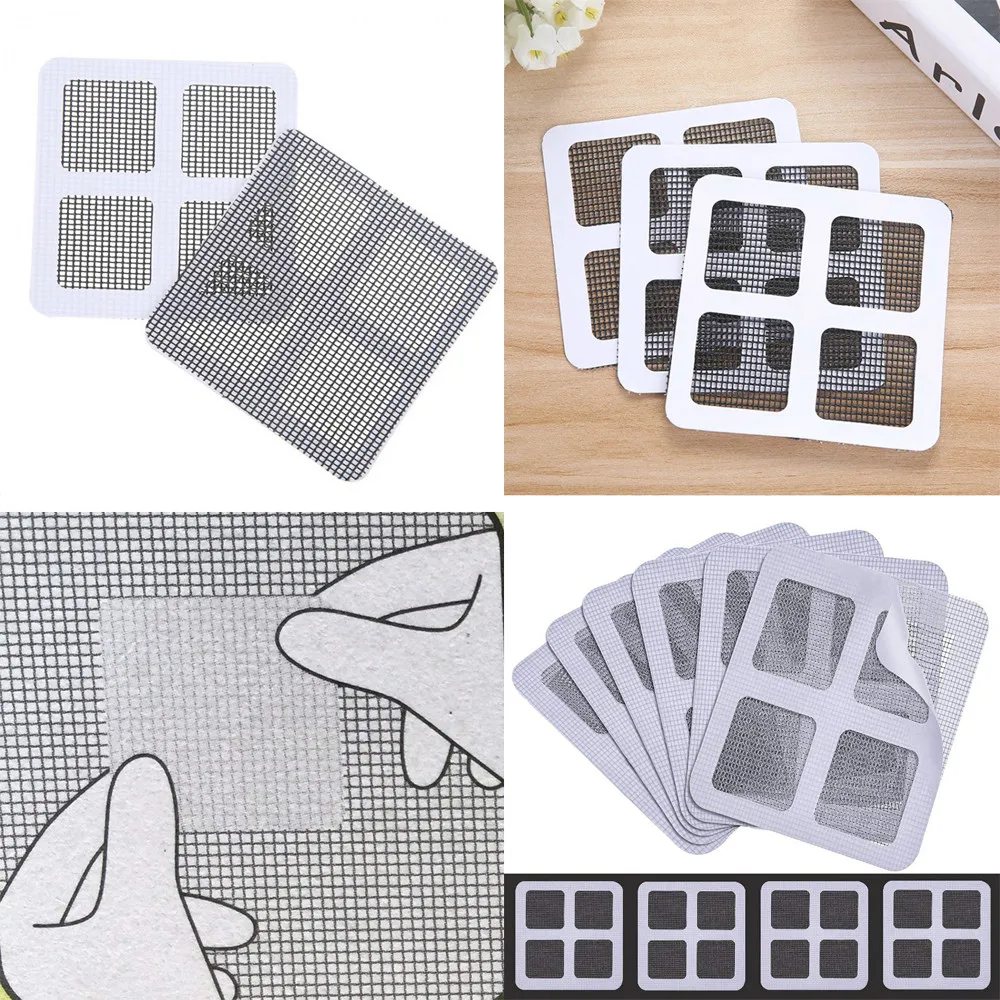 

5pcs Window Mosquito Netting Patch Repairing Broken Holes on Screen Window Door Anti-mosquito Mesh Sticky Wires Patches #10