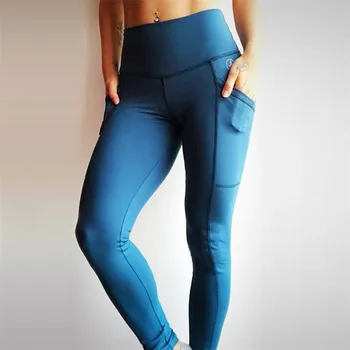 

SVOKOR Fold Women Leggings Casual pocket High Waist Fold Ankle-Length Pants Slim Fashion Breathable Fitness Women Leggings