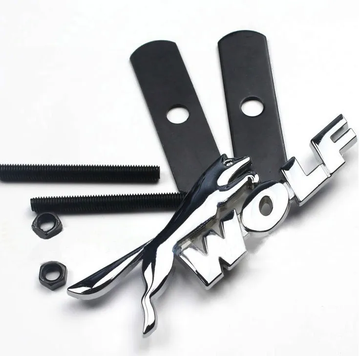 

10 Pieces WOLF Metal Front Hood Grille Badge Grill Emblem For FORD focus 2 focus 3 fiesta mondeo 4 kuga ecosport car accessories