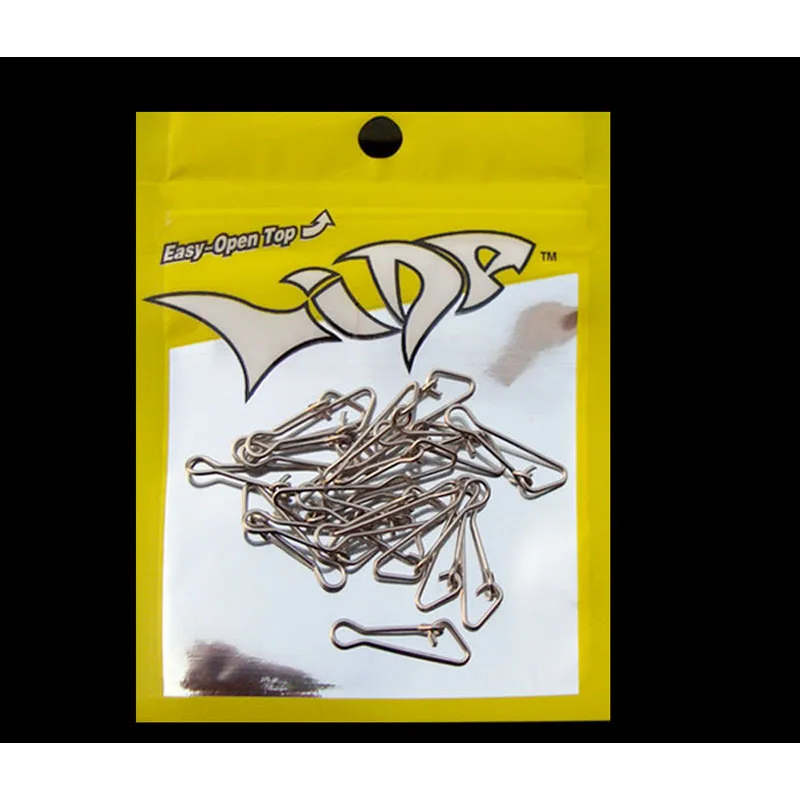 

Accessories for Fishing Lures High Quality Strong Swivels Snaps Pin Stainless Steel Clip 20 Pieces Bag