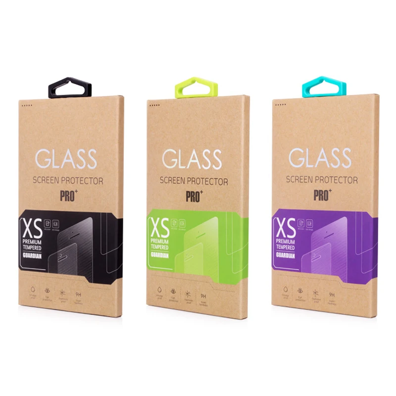 

200pcs Wholesale Personalized Customize Tempered Glass Packaging Box High Class Kraft Paper Package for Protective Film