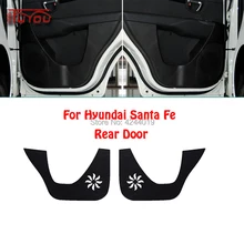 Для hyundai Santa Fe Автомобильная Внутренняя крышка двери Защита от царапин декоративные накладки автомобиля стикер 4 шт