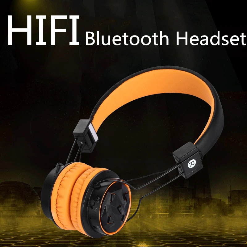 

HIFI Bluetooth Headset Wireless Headband Stereo Music Earphones For iPhone Android Mobile Phone Headphones with Mic TF Card FM