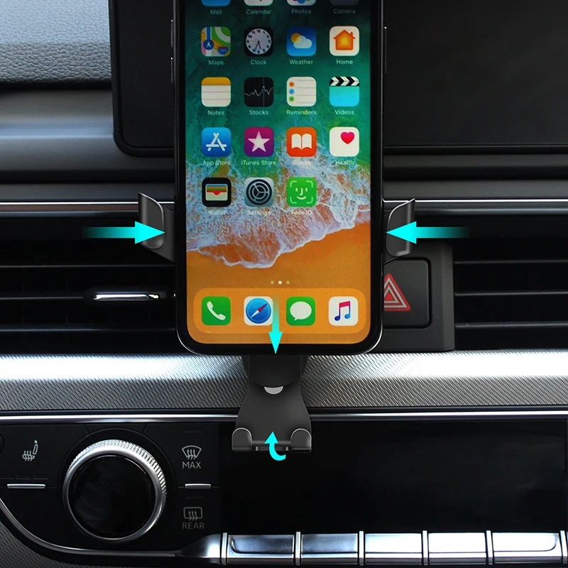 Автомобильный держатель для телефона гравитационный держатель на вентиляционное отверстие автомобиля в автомобиле для IPhone Xr Xs Max X 8 7 samsung S7 S8 Универсальный держатель для мобильного телефона