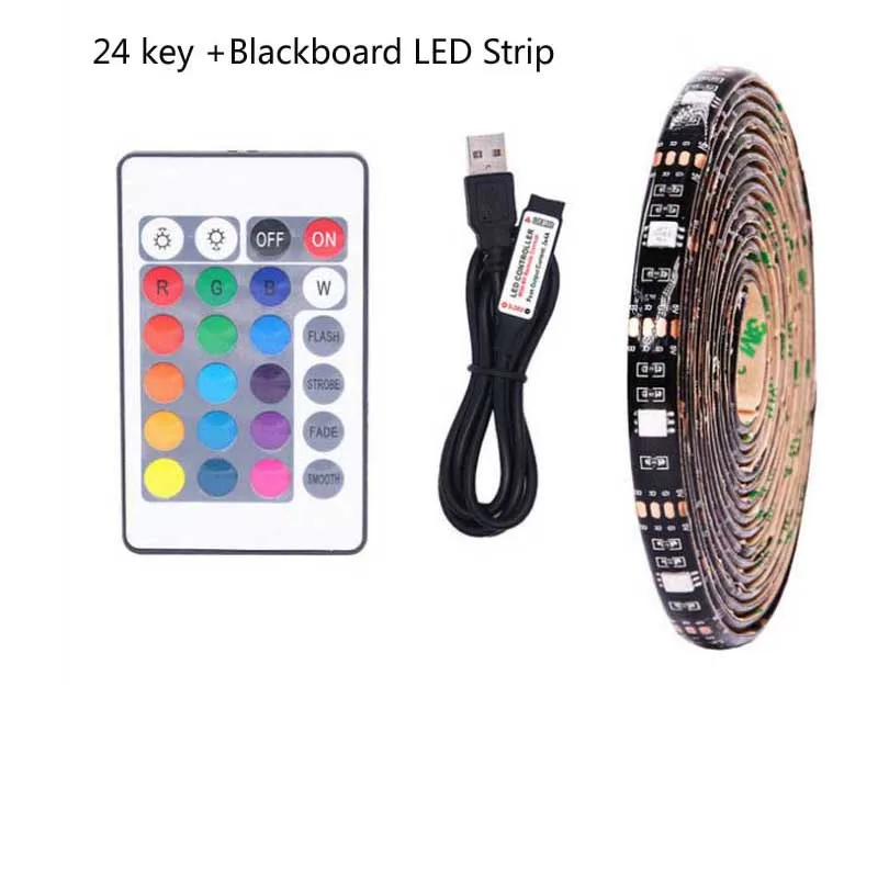 Светодиодная лента 5V 1 M/2 M noватerproof RGB 5050SMD 16 изменение цвета для освещения фона