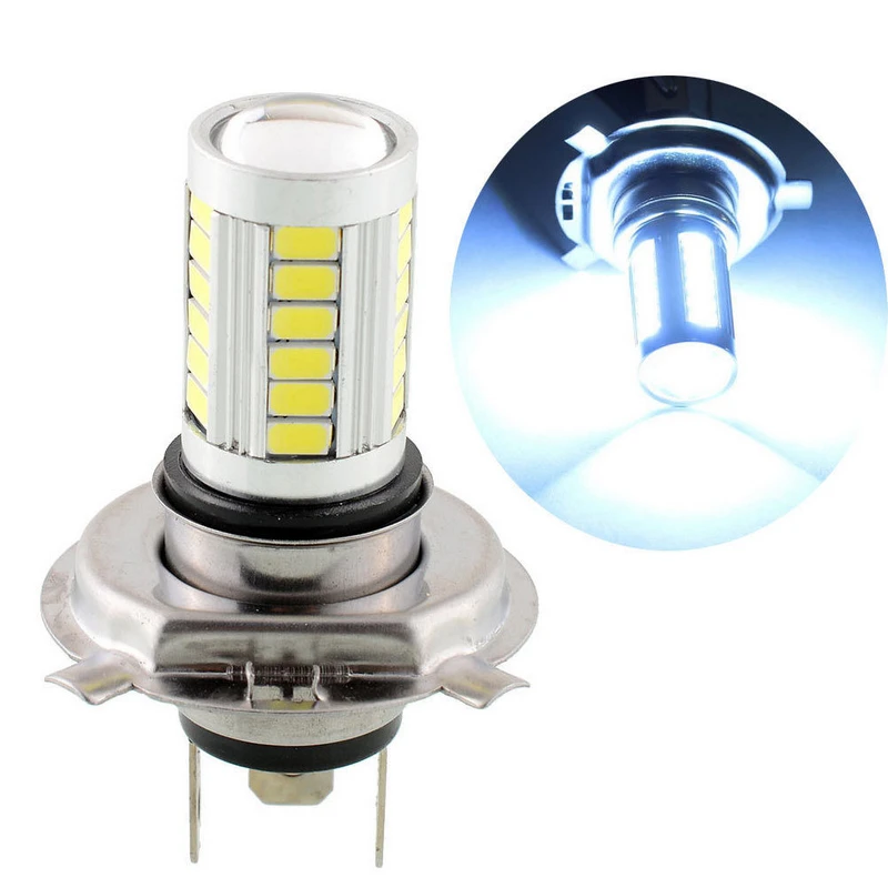 JX-LCLYL 1pc H4 5630 33LED 12V High Brightness Car Fog Light Headlight Bulb White