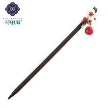 Этнические раковины цветок палочки для волос для женщин сплав листья болтаются красный камень ракушка бусины ювелирное изделие в виде заколки аксессуары для волос FZ-18053-1