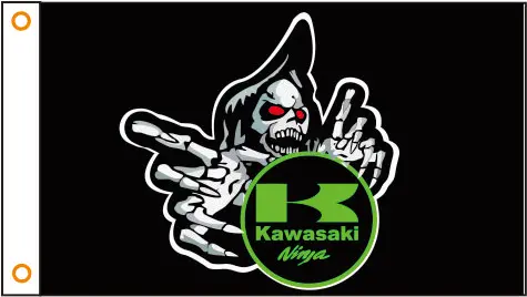 Индивидуальный флаг для мотоцикла KAWASAKI 3x5 футов полиэстер 08 | Дом и сад