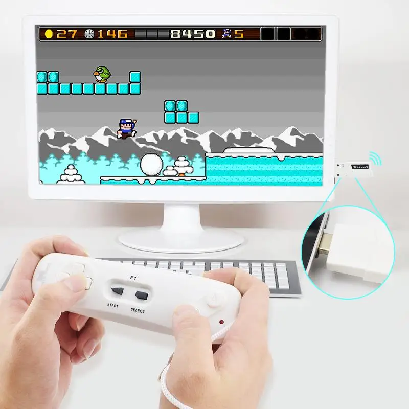 Данных лягушка USB беспроводной ретро Видео игровой консоли встроенный в 620 Классический 8 бит игровой мини-консоль двойной ручные геймпады