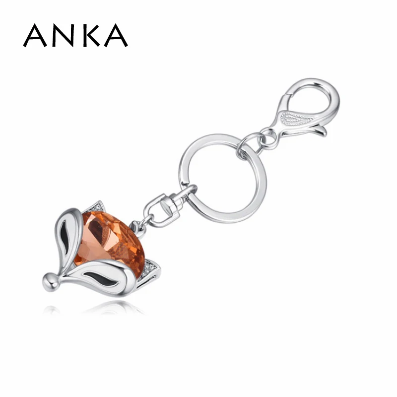 

ANKA Fashion Fox Crystal Key Chain With Lucite Plated Gift For Women Nickel free lead free CE #121390