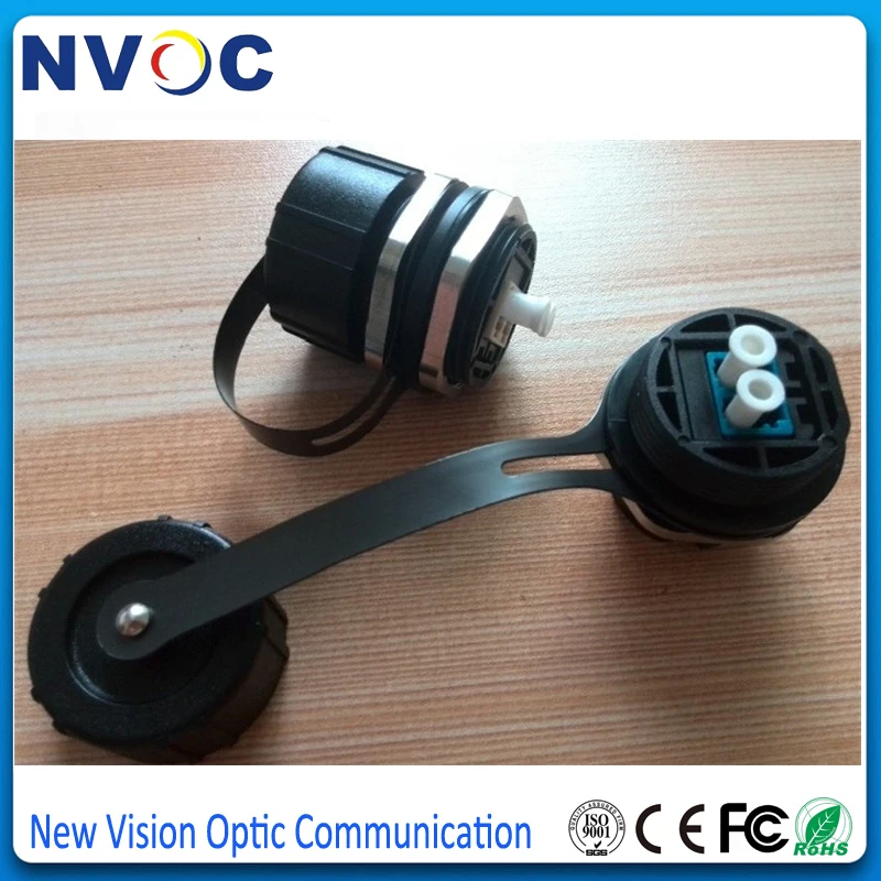 Открытый IP67 ODVA-LC DX перегородки волоконный адаптер С Пылезащитным колпачком, ODVA LC/SC/MPO волоконно-оптический адаптер разъем