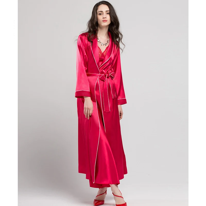 Атласный Шелковый спальный халат, женский летний сексуальный халат для невесты, модный простой искусственный шелк, женская пижама, длинный халат 0801