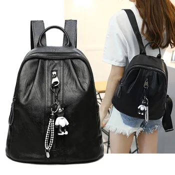 

PU Leather Women Backpacks School Backpack Bag For College Girl Casual Daypack for Women Female Shoulder Bags Mochila Feminina