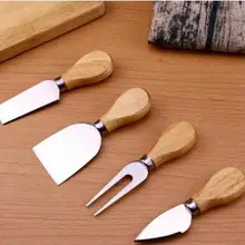 По dhl 50 набор 4 шт./компл. дубовая бамбуковая деревянная ручка сырорезка Набор Кухонные инструменты для приготовления пищи резак lin4268