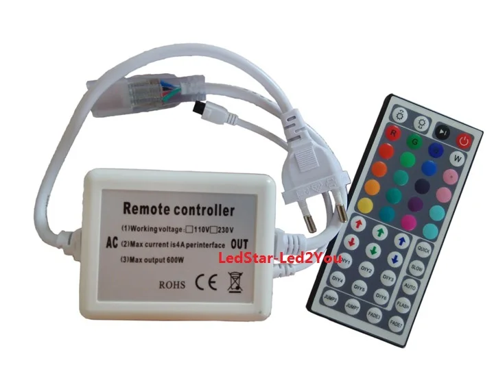 Светодиодная лента RGB 20 М 5050 220 В 3528 веревочное освещение для наружного сада