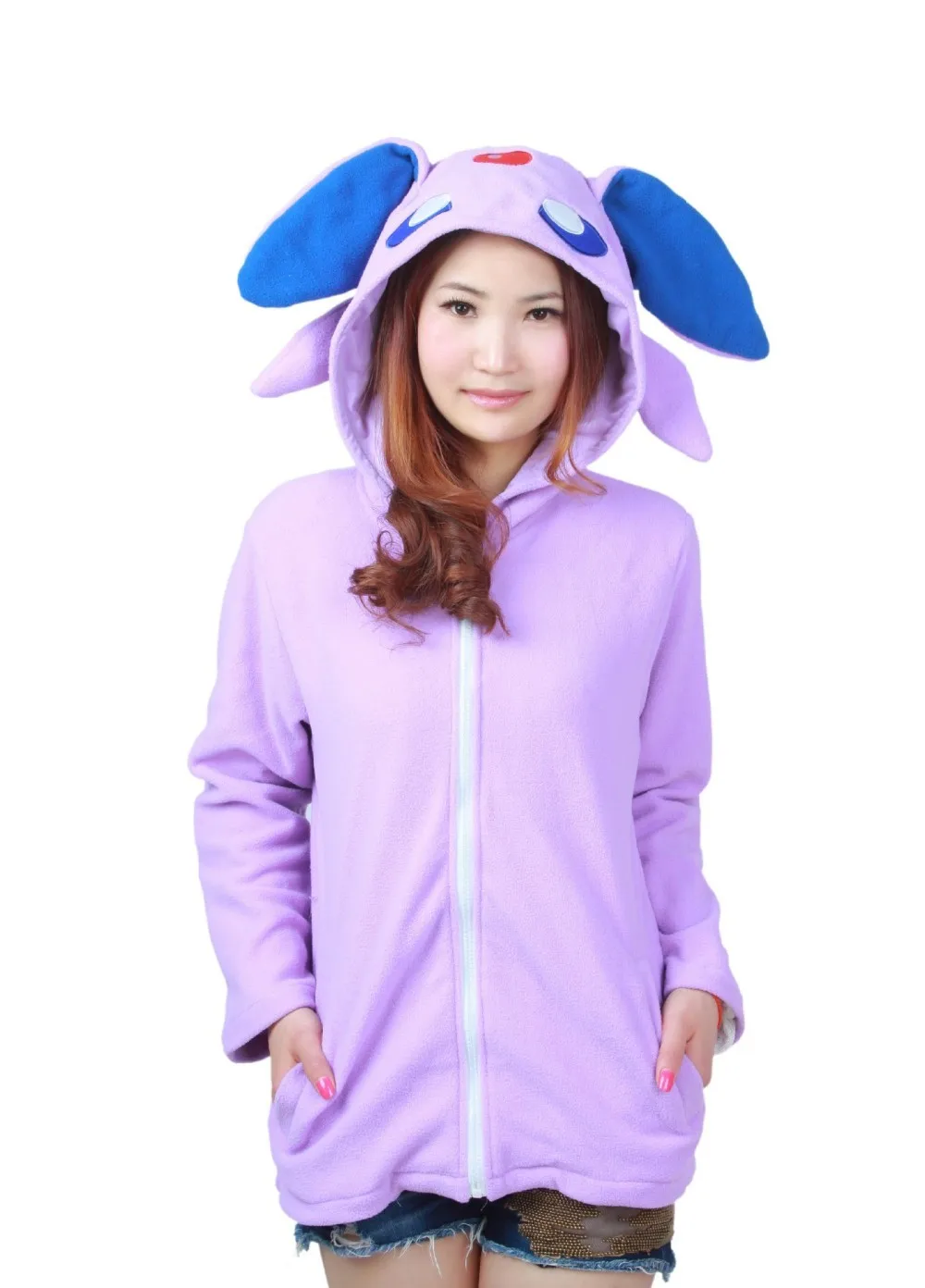Fashionable Cartoon Anime Purple Pokemon Espeon Hoodie Fashionable Cartoon Anime Purple Pokemon Espeon Hoodie