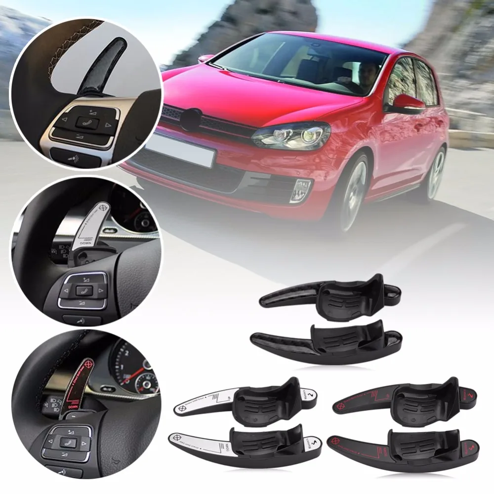 2pcs Car Steering Wheel Shift Paddle Blade Shifter For Vw Cc 6 B6 Jetta