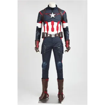 

Captain America Cosplay Avengers: Age of Ultron Captain America Costume Adult Men's Halloween Carnival Cosplay Costume