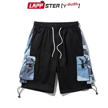 LAPPSTER мужские карго-шорты камуфляжные летние Цветные Блоки пара Японская уличная хип-хоп спортивные шорты Лоскутные шорты для бега