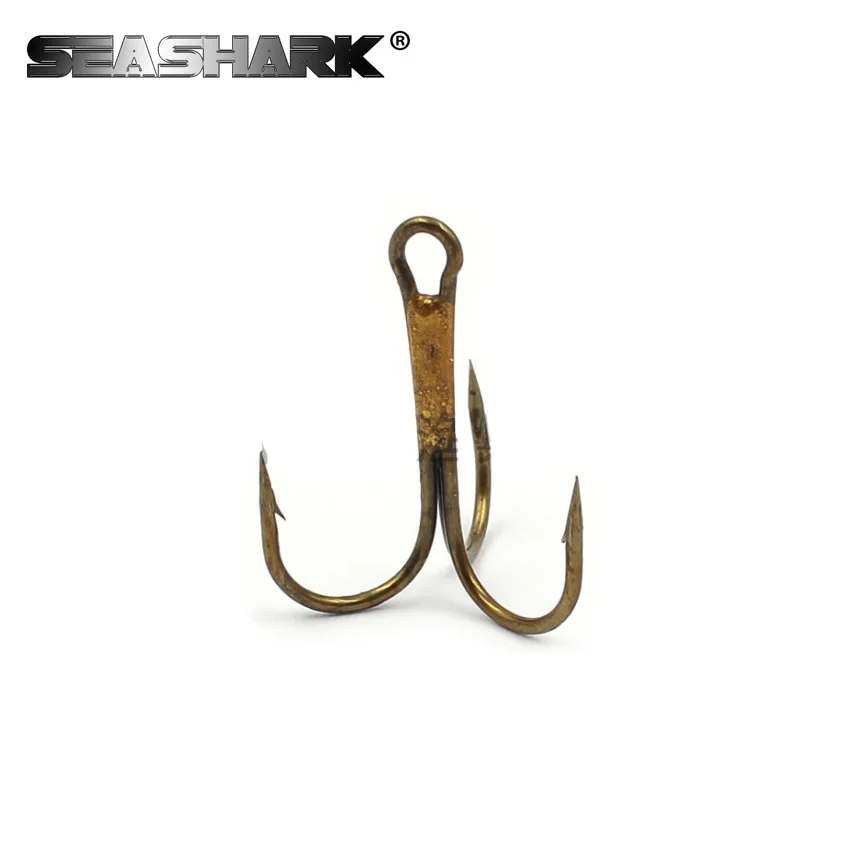 Treble Saltwater Bass Fishing Hook Vishaak Koolstofstaal Dreg Visgerei