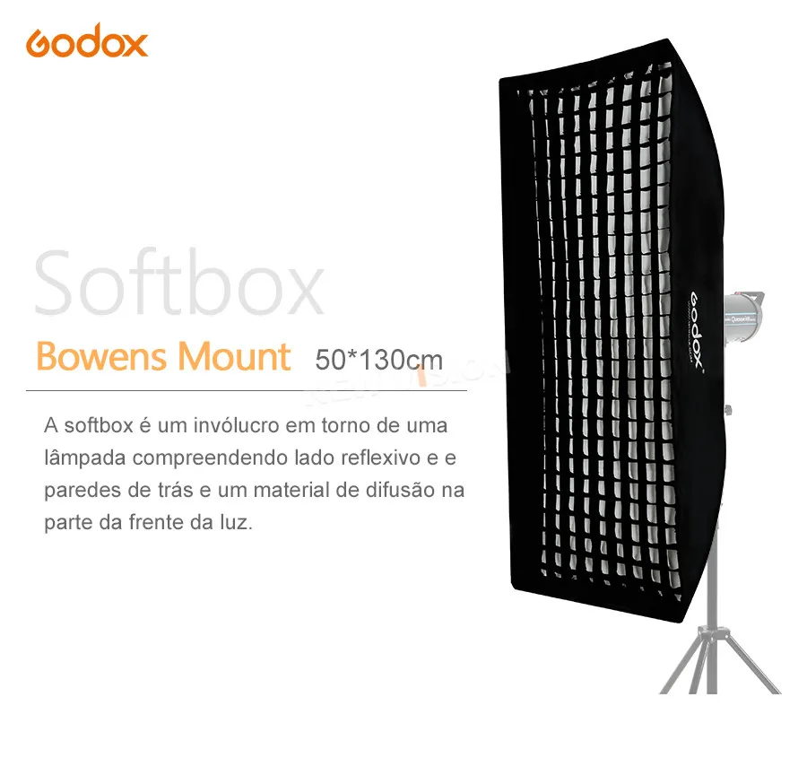 Godox 50x130 см 2" x 51" улей Honeycomb сетки полоса софтбокс Bowens крепление для студии Flash SK300 SK400 DE300 DE400 DP600 QT600