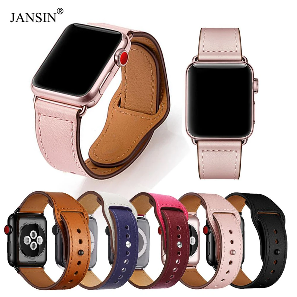 

High Quality Leather Watch Strap For iWatch Band 40mm 44mm Sport Bracelet Strap For Apple Watch 42mm 38mm Series 5 4 3 2 1