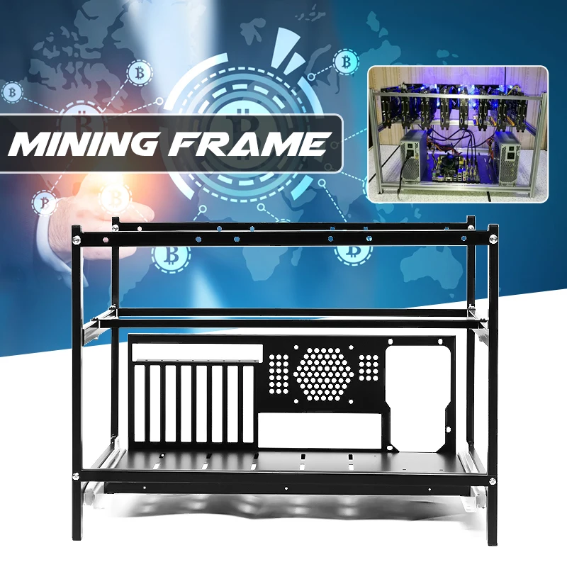 New DIY 6GPU Open Air font b Mining b font Rig Frame Miner Case Drawer Style