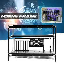 New DIY 6GPU Open Air font b Mining b font Rig Frame Miner Case Drawer Style