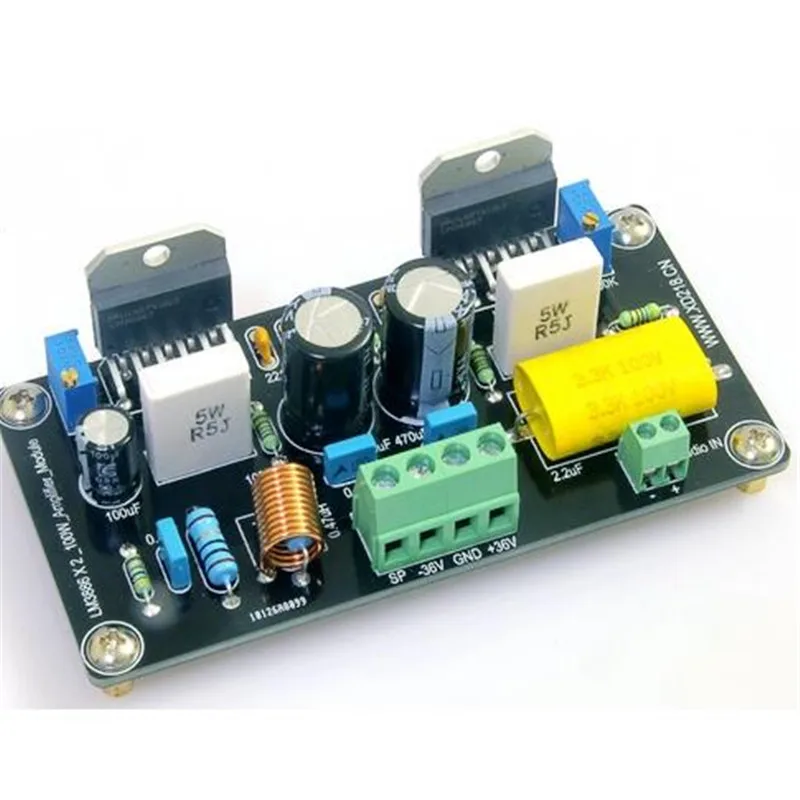 

2018 DC15vor 36 100W parallel mono LM3886 amplifier board