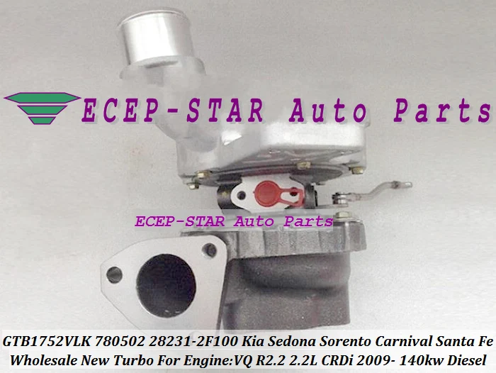 GTB1752VLK 780502 780502-5001S 28231-2F100 Turbo For KIA Sedona Sorento Carnival VQ CRDi For Hyundai Santa Fe R2.2 2.2L 140kw (2)