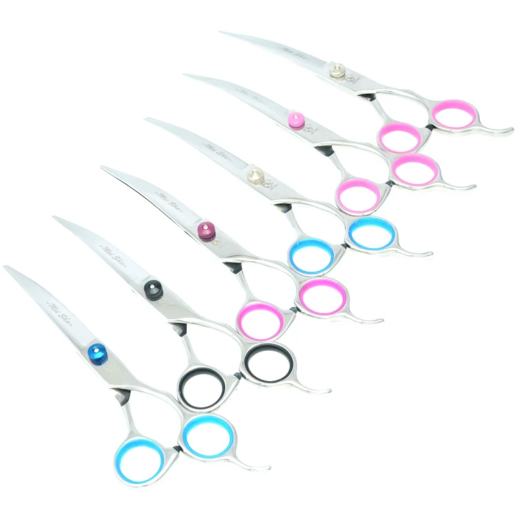 

Meisha 7 inch Japan 440c Pet Curved Grooming Tools Professional Hairdressing Dog Cat Cutting Shears Tesouras HB0039