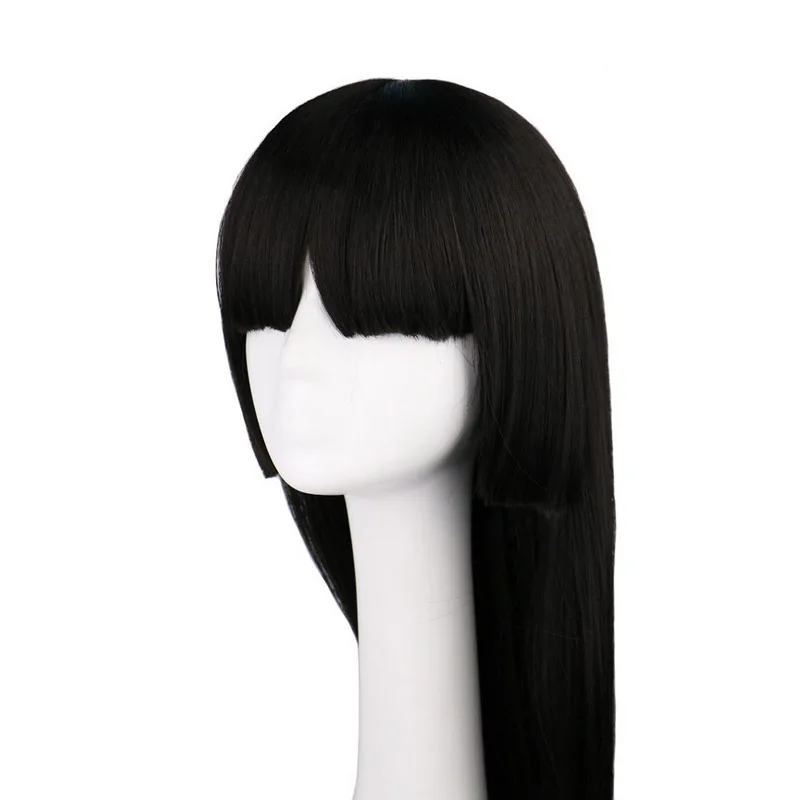 Coshome Anime Hell Girl Enma Ai Cosplay Costumes 100cm Long Wigs School Sailor Uniforms Halloween Party Women Black Dress (4)