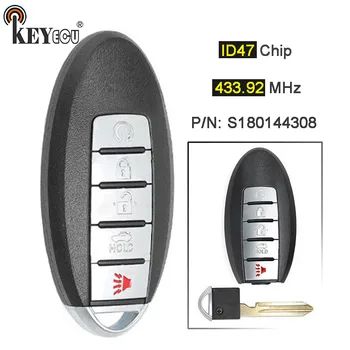 

KEYECU 433.92MHz ID47 Chip S180144308 Replacement Smart Remote Car Key Fob 5 Button for Nissan Murano 2015-2017 Pathfinder 2014