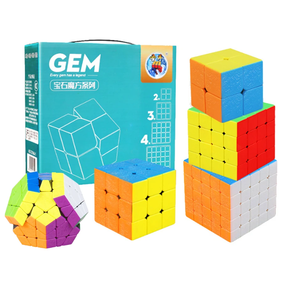 

Magic Cube 2x2x2 3x3x3 4x4x4 5x5x5 Megaminx Speed Cube Set Cubo Magico No Sticker Educational Puzzle Toys For Children