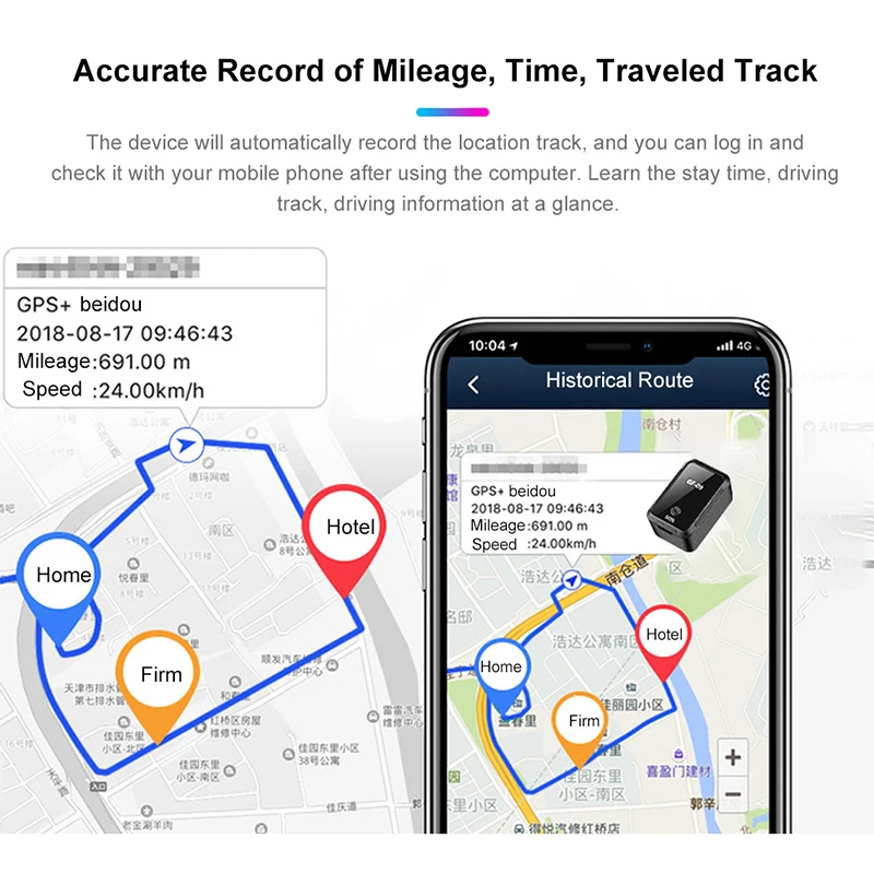 Mini GPS Tracker APP Control Anti-Theft Device Motion tracking SOS One Key for Help Locator Voice Control Callback support WiFi