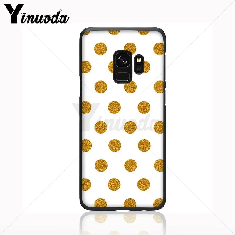 Red Black Gold Polka dots Dot
