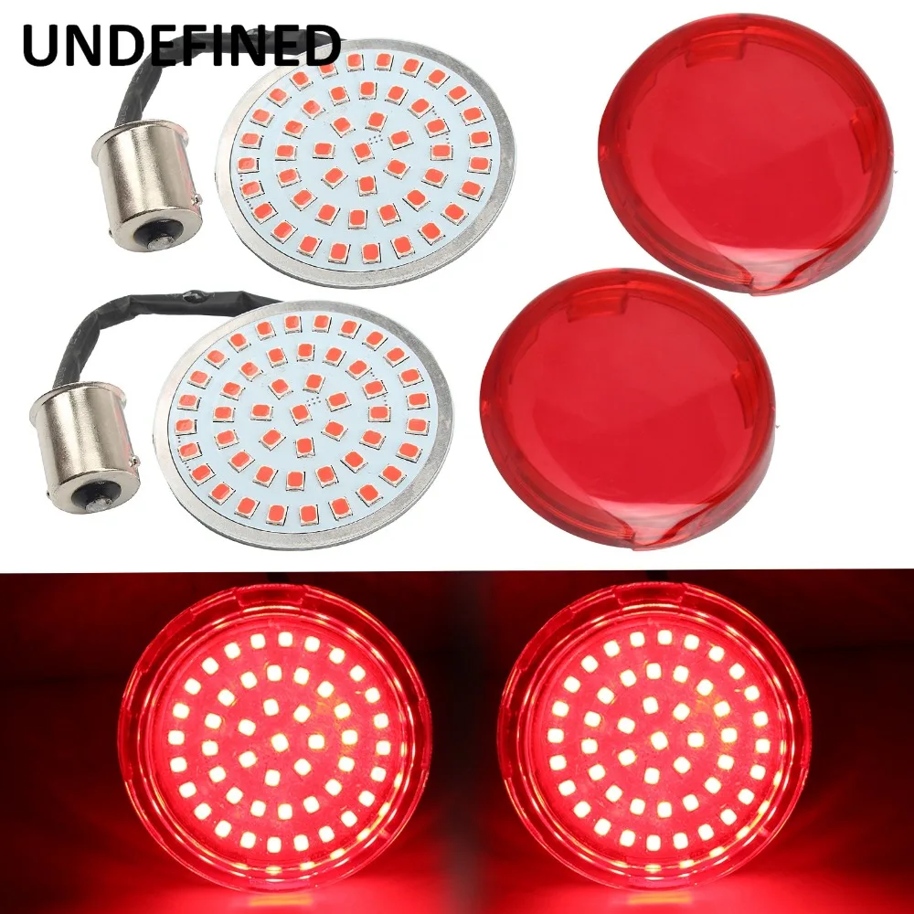 

UNDEFINED New Motorcycle Lens Cover Bullet Style Turn Signal 1156 LED Inserts Lights For Harley Touring Sportster XL1200 DDD188