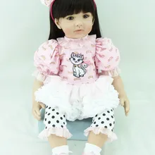 Популярные возрождается виниловые силиконовые куклы baby сопровождать Спящая реалистичные принцесса малышей Кукла Малыша высокого класса рождественские подарки на год