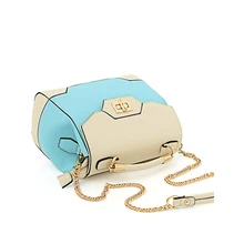 Famous Brand New Fashion Chain Bag Designer Sweet Style Panelled Bucket Bag Contrast Color Splicing font