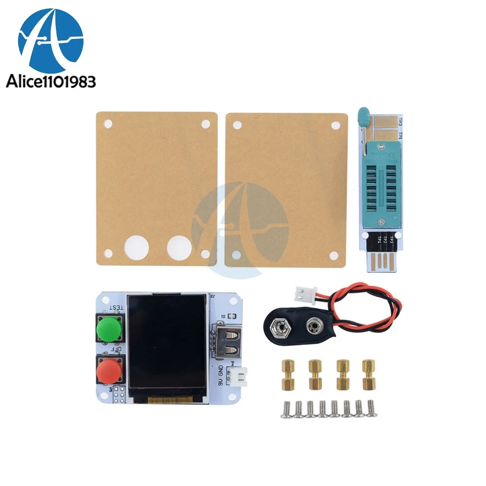 

DIY ATmega328p ESR Diode Triode Capacitance Transistor Tester 1.8 Inch LCD Screen 128X160 Mini USB 8MHz Crystal DIY With Case