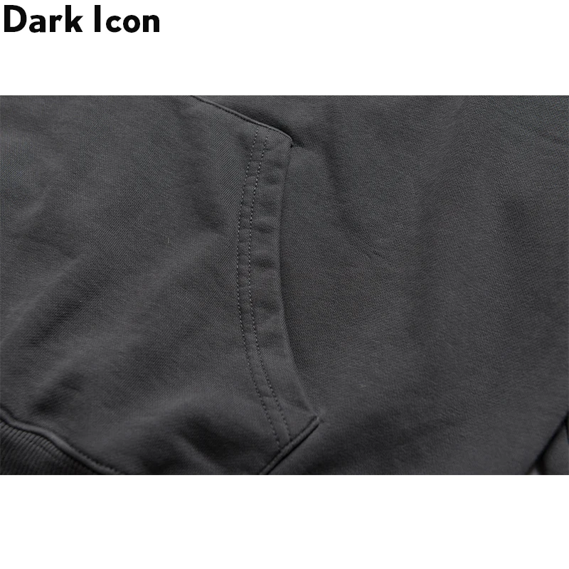 Темный значок стиральная из махровой ткани с открытыми плечами для девочек-Толстовка Для мужчин передний карман твердый Цвет Хай-стрит Для мужчин худи Базовая оверсайз толстовки