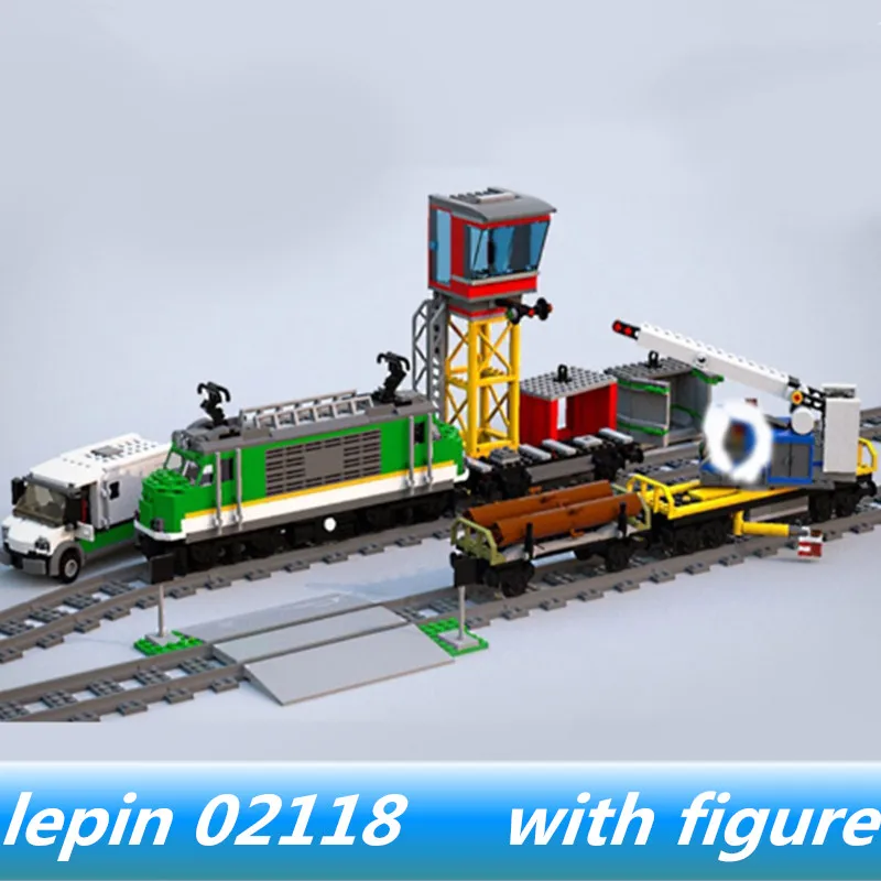 

Lepin 02118 lepin City Series The Cargo Train Set Compatible legoing City legoing 60198 Building Blocks Toys for child Model